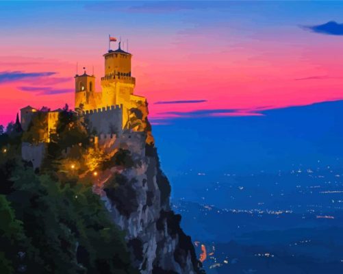 San Marino Sunset Paint By Numbers