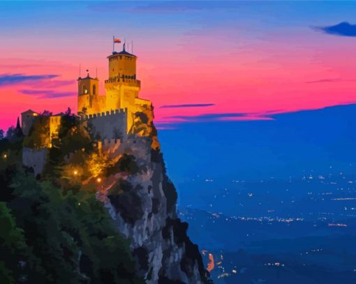 San Marino Sunset Paint By Numbers