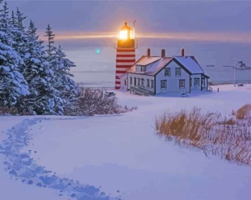 Snow In Lubec Maine Paint By Numbers