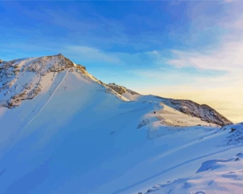 Snow On The Iztaccihuatl Volcano In Mexico Paint By Numbers