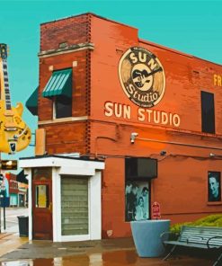 Sun Studio In Memphis Building Paint By Numbers