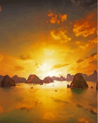 Sunrise Ha Long Bay Paint By Numbers