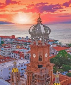 Sunset At Puerto Vallarta Paint By Numbers