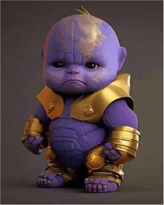 Thanos Baby Marvel Paint By Numbers