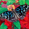 The Blue Tiger Butterfly Paint By Numbers
