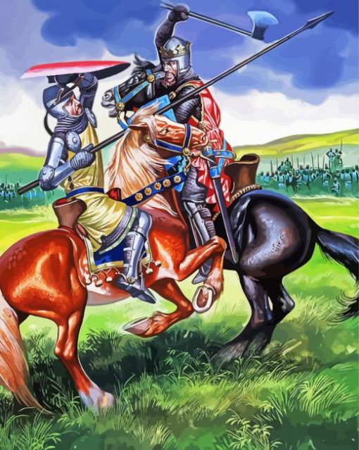 The Jousting Knights Paint By Numbers