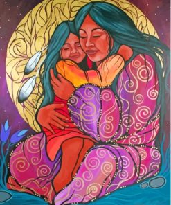 The Latina Mother And Child Art Paint By Numbers