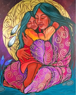 The Latina Mother And Child Art Paint By Numbers