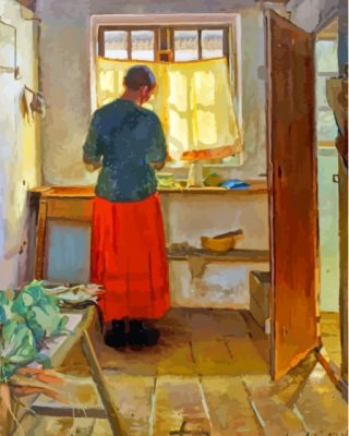 The Maid In The Kitchen Anna Ancher Paint By Numbers