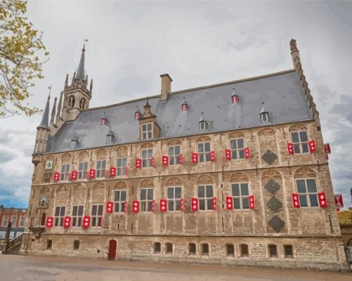 Town Hall Gouda Netherlands Paint By Numbers