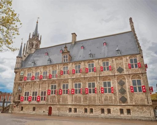 Town Hall Gouda Netherlands Paint By Numbers