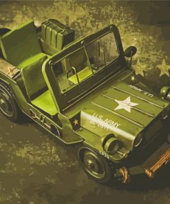 US Military Jeep Paint By Numbers