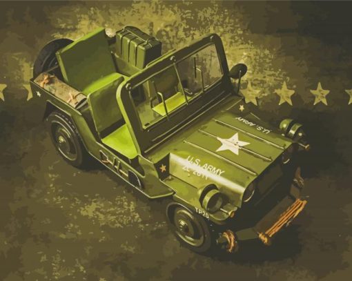 US Military Jeep Paint By Numbers