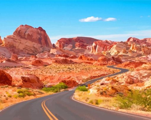 Valley Of Fire State Park Paint By Numbers