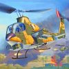 War Helicopter Art Paint By Numbers
