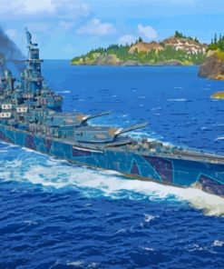 War On The Sea Game Ship Paint By Number