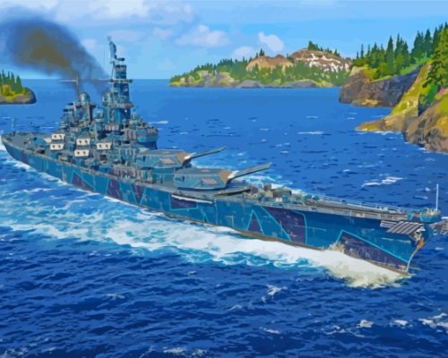 War On The Sea Game Ship Paint By Number