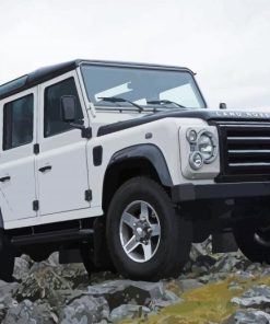 White Land Rover Defender Car Paint By Numbers