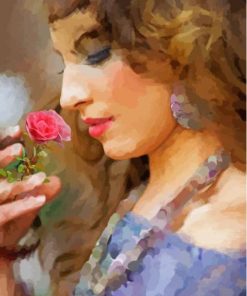 Woman And Rose Art Paint By Numbers