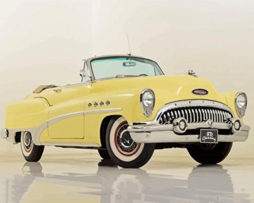 Yellow 1953 Buick Paint By Numbers