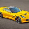 Yellow Corvette Car Paint By Numbers