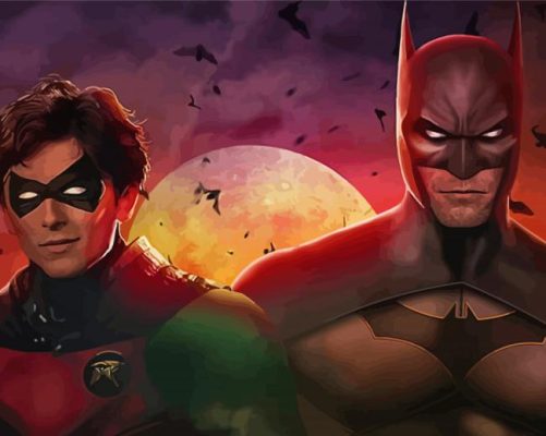 Aesthetic Batman And Robin Paint By Numbers