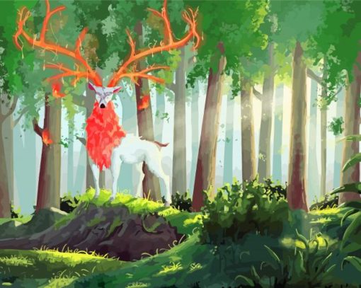 Aesthetic Fantasy Deer Paint By Numbers