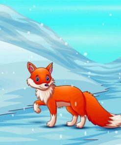 Aesthetic Fox Snow Animal Paint By Numbers