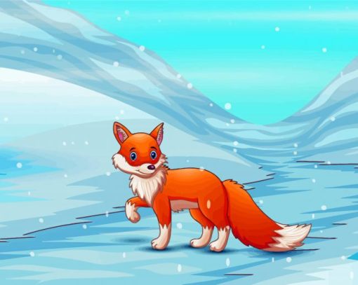 Aesthetic Fox Snow Animal Paint By Numbers