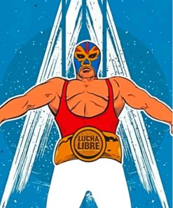 Aesthetic Lucha Paint By Numbers
