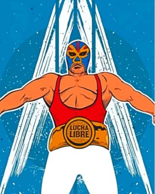 Aesthetic Lucha Paint By Numbers