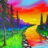 Aesthetic Colorful River Paint By Numbers