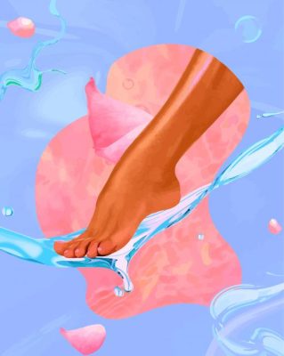 Aesthetic Foot In Water Paint By Numbers