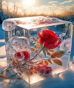 Aesthetic Frozen Roses Paint By Numbers