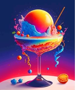 Aesthetic Space Cup Paint By Numbers