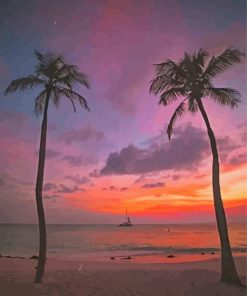 Aruba Beach At Sunset Paint By Numbers