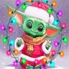 Baby Yoda Celebrating The Christmas Paint By Numbers