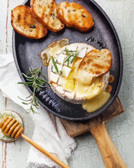 Baked Camembert Cheese Paint By Numbers