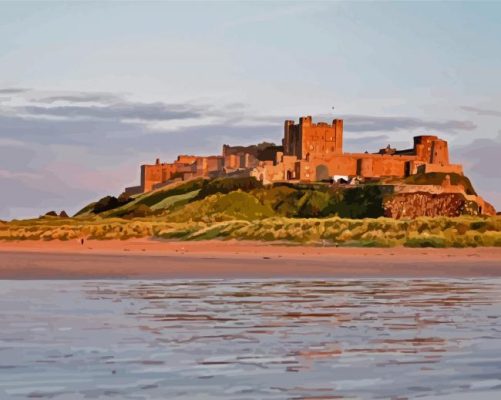 Bamburgh Castle Seahouses Paint By Numbers