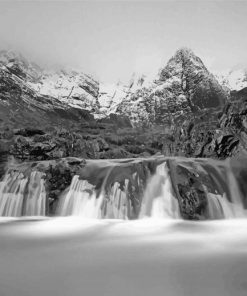 Black And White Fairy Pools Paint By Numbers