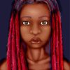 Black Lady With Red Dreads Paint By Numbers