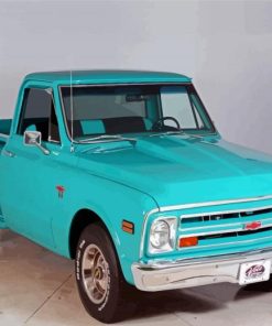 Blue Chevrolet 68 Truck Paint By Numbers