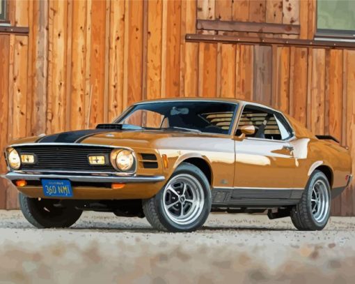 Brown Mustang Mach 1 Paint By Numbers