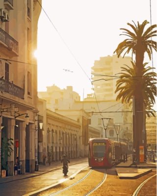 Casablanca Streets At Sunset Paint By Numbers