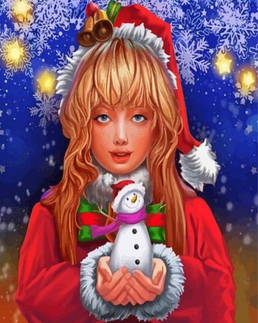 Christmas Girl Paint By Numbers