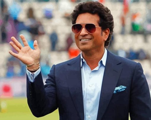 Classy Sachin Tendulkar Paint By Numbers