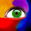 Colorful Abstract Eye Paint By Numbers
