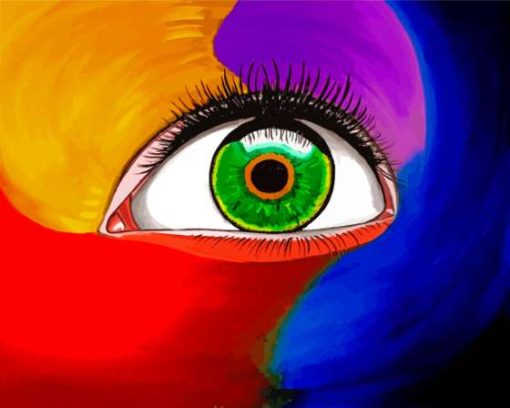 Colorful Abstract Eye Paint By Numbers