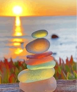 Colorful Rock Stack Paint By Numbers