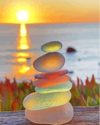 Colorful Rock Stack Paint By Numbers